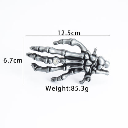 Men's Leather Belt Skull Big Head Claw Outdoor Rider - Rebellious Adventure
