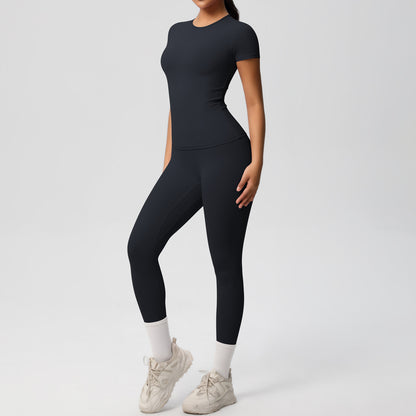 C it all Stretch Sports T-Shirt & High Waist Yoga Pants Set