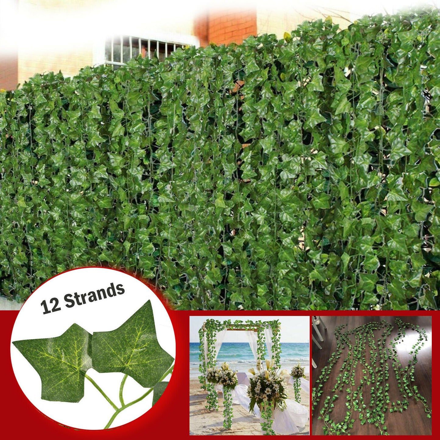 Artificial Ivy Leaf Plants Fake Hanging Garland Plants Vine Home Floral Decor