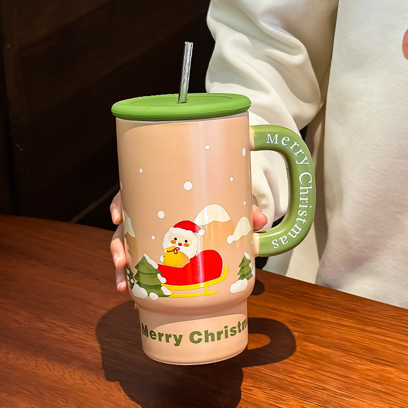 Christmas Gift Large Capacity Ceramic Cup Mug Creative