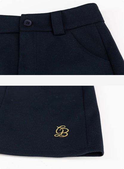 Professional American Navy Blue A-Line Skirt - Classic Design (High-Quality Fabric, Flattering Silhouette, Versatile Styling)