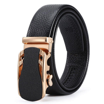 Men's Automatic Leather Buckle Business Belt - Professional Efficiency