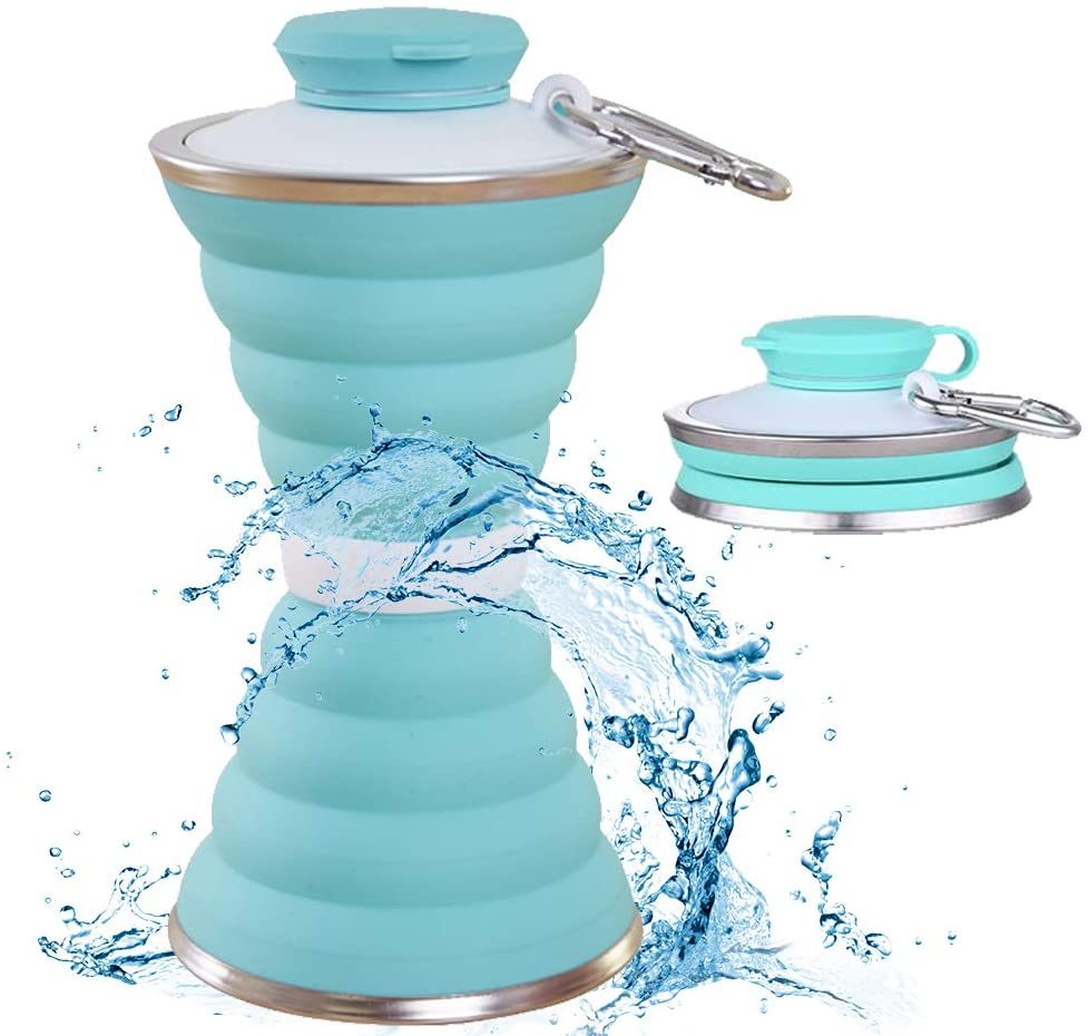 Bouteille d'eau en Silicone de 500ML, pliable, anti-fuite, Portable, pour sport, voyage, voyage en plein air, salle de sport, randonnée, Gadgets de cuisine réutilisables