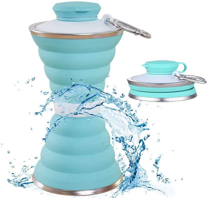 Bouteille d'eau en Silicone de 500ML, pliable, anti-fuite, Portable, pour sport, voyage, voyage en plein air, salle de sport, randonnée, Gadgets de cuisine réutilisables