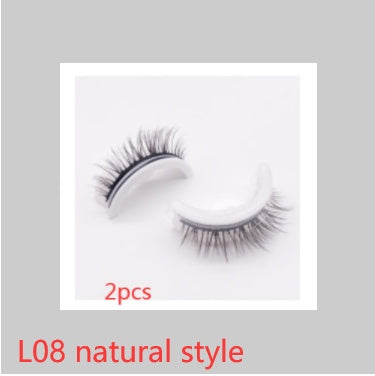 Återanvändbara 3D Mink Lashes naturliga falska ögonfransar Självhäftande falska limmar fria lass Makeup ögonfrans Extens Silk ögonfransar