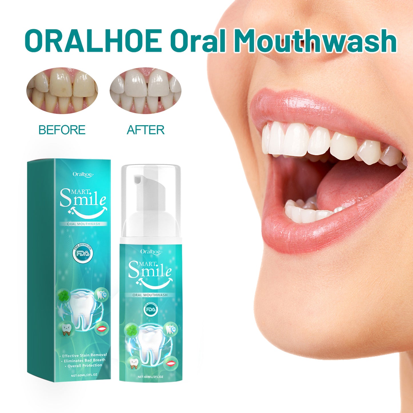 Oral Cleaning Mousse Whitening Teeth Gum Care