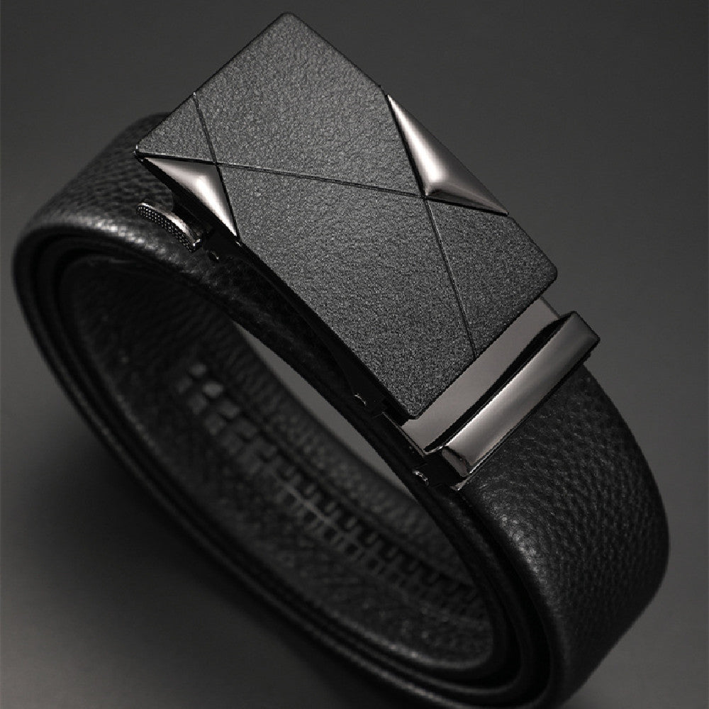Men's Genuine Leather Automatic Pure Leather Belt - Authentic Confidence