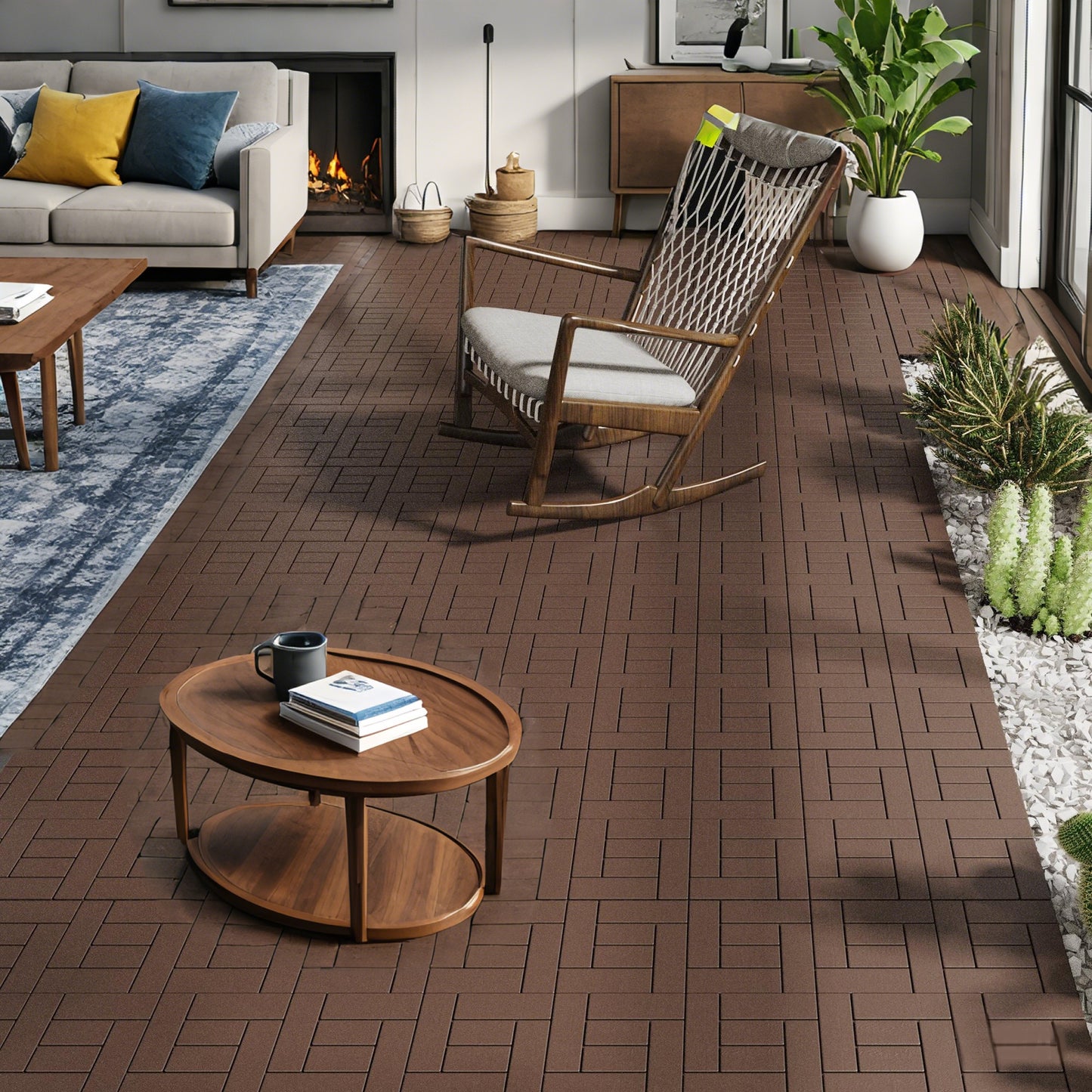 Waterproof, Wear-resistant, DIY Assembly, Garden, Courtyard, Balcony,plastic Flooring