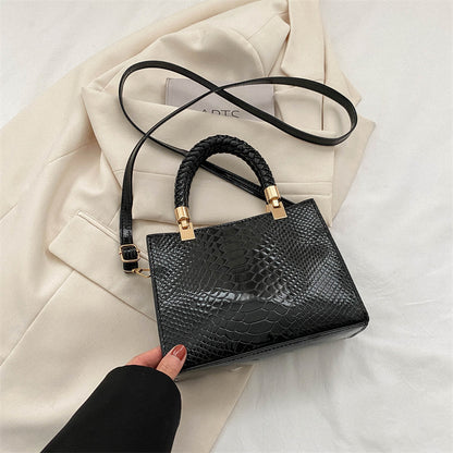 Fashion Snake Pattern Shoulder Bag Casual Messenger Bag For Women