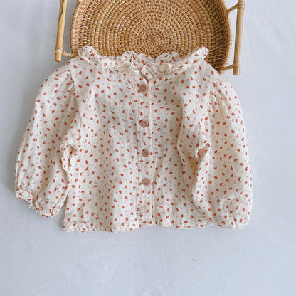 Baby Romper 0-2 År gamla babykläder Baby flicka Utländsk stil Plisserad Lotus Leaf Sling Klitta