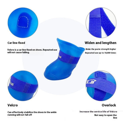 Creative Anti Slip Soft Soled Pet Rain Shoes