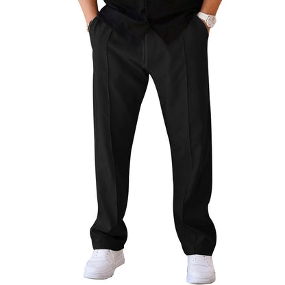 Men's Trousers Sports Casual Loose Straight Pants With Drawstring Design Clothing