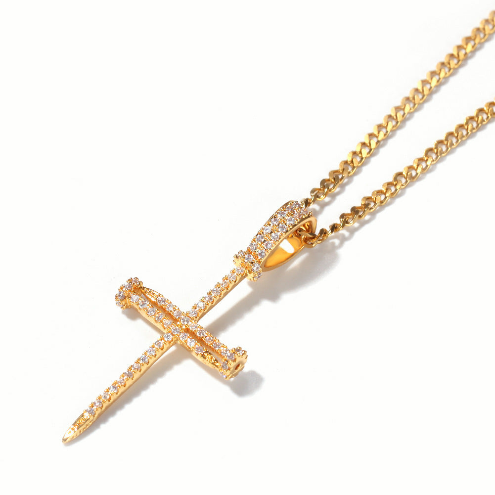 Cross Pendant Hip Hop Necklace Men