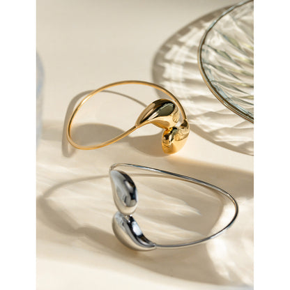 Modesmycken Minar Hiphop Metalliska Oregelbundna Vattendroppe Twist Justerbara Armband För Damer Titan Stål 18K Guld PVD Pläterad Manschettarmband