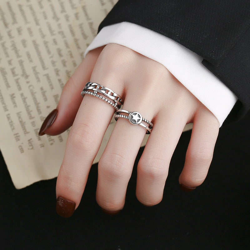 Sterling Silver Combination Stacking Rings For Men And Women