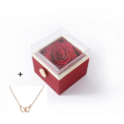 Stainless Steel Double Love Necklace Box Set