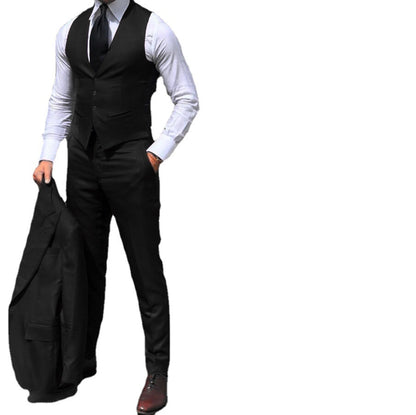 Costume de commerce extérieur coupe slim pour hommes