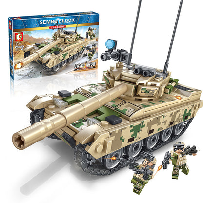 Pusselleksak för montering av tankmodell