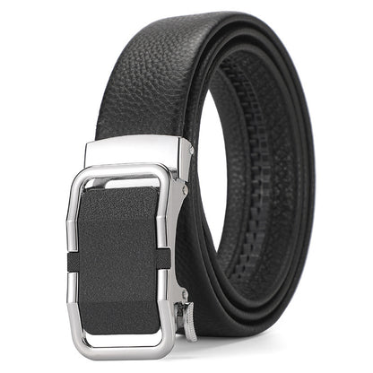 Men's Genuine Leather Automatic Pure Leather Belt - Authentic Confidence