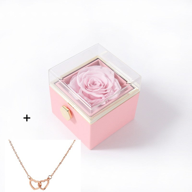 Stainless Steel Double Love Necklace Box Set