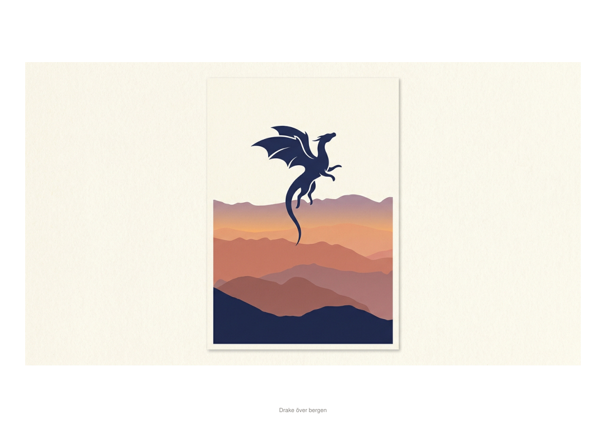 Posters Fantasi 3-pack — drake, enhörning & slott (printbar PDF)