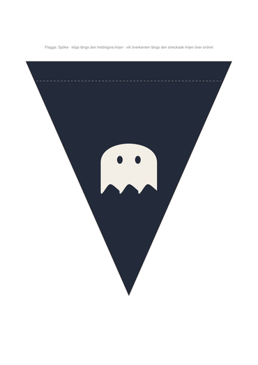 Halloween-dekorationen — girlang & fönstersilhuetter (printbar PDF)