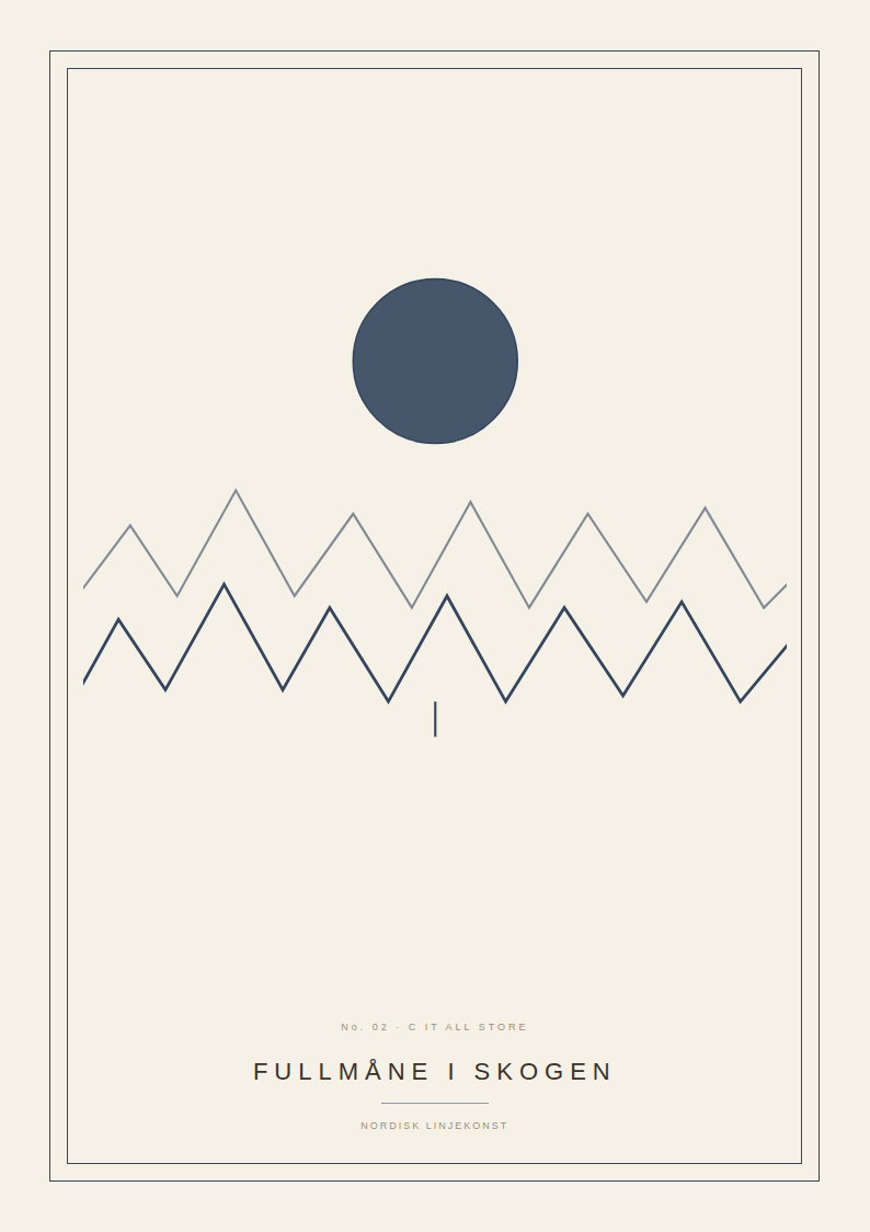 Posters Nordisk Linjekonst 3-pack — minimalistisk väggkonst att skriva ut (printbar PDF)
