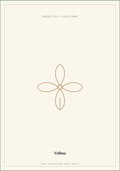 Posters — Retro Blommor 3-pack — 149 kr