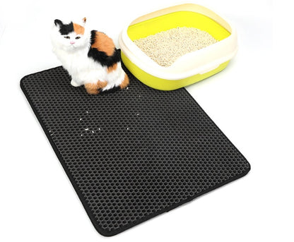 Pet Cat Litter Mat Husdjur leveranser EVA dubbel katt Litter matta