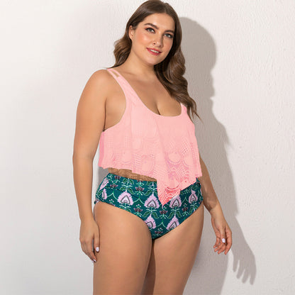 Split Plus Size Bikini för kvinnor