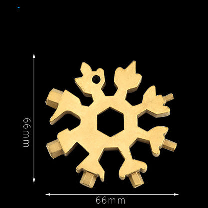 Clé à Six angles créative en forme de flocon de neige, Gadget Portable d'entretien de vélo