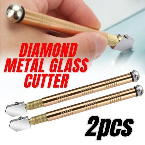 2Pcs Professional Glass Cutter Metal Carbide Precision Anti-Skid Cutting Tools