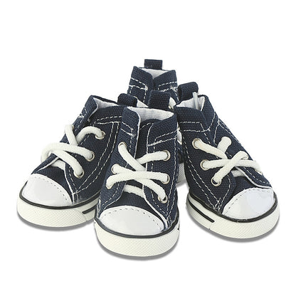 Pet Shoes Denim Canvas Breathable And Comfortable