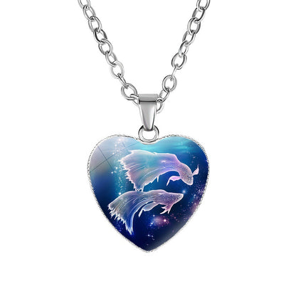 Kvinnors Zodiac Heart Pendant halsband