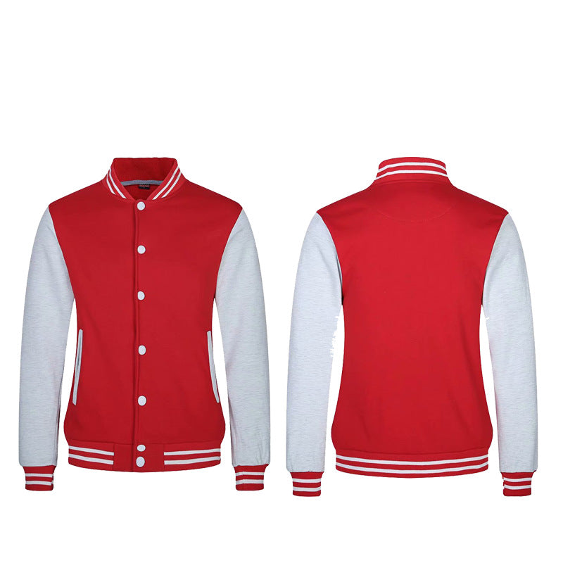 Button padded baseball uniform men and women cardigan sports jacket