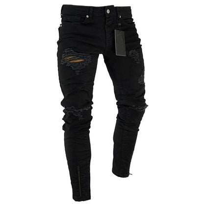 Pantalon jean pour homme pantalon Long basique vêtements cassés