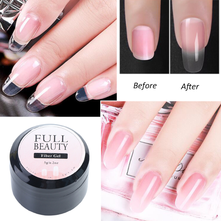 Sprucket reparationslim Nagelfiber Silke Extension Gel Glasfiber Poly UV Builder Gel Polish Manikyr Art Förlängt verktyg