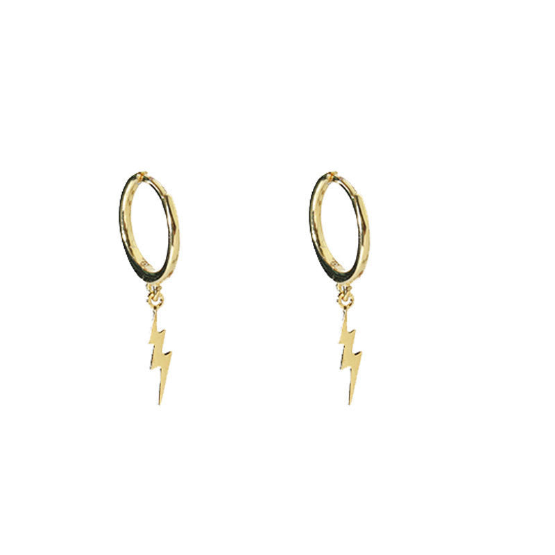 Lightning earrings female sterling silver tide earring temperament earring earrings