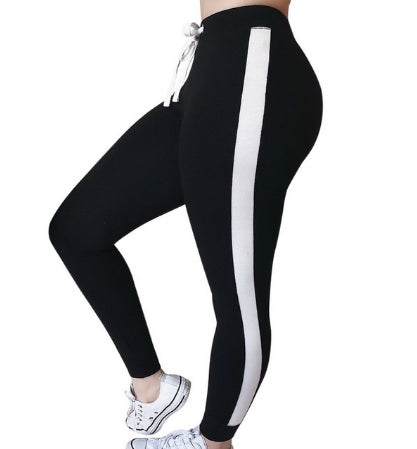 Leggings de sport à coupe de couleur assortie à la mode pour femmes