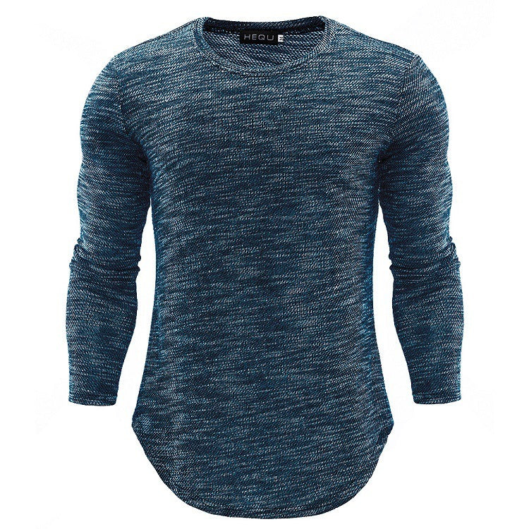 New Autumn And Winter Round Neck Slim Long-sleeved Men's T-shirt