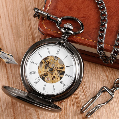 Vintage manual mechanical pocket watch