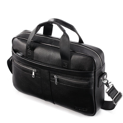 New leather men's briefcase