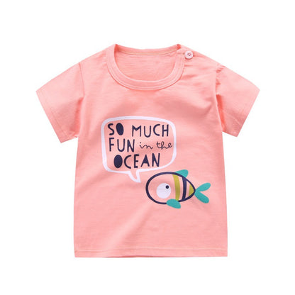 cotton children t-shirt short sleeve