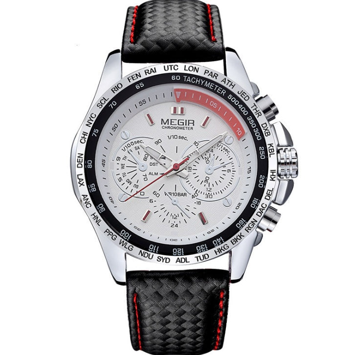 Original   1010 Leather Strap 3ATM Waterproof Quartz Luxury Business Mens Watches
