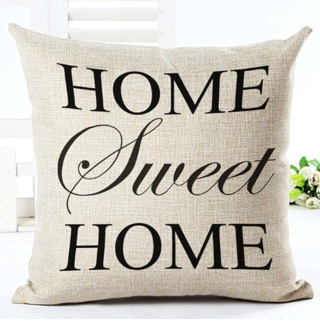 Letter black and white home pillowcase