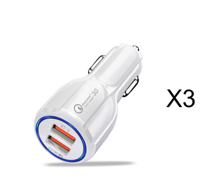 Chargeur de voiture Quick Charge 3.0 pour téléphone portable, double Usb, Qualcomm Qc 3.0, adaptateur de Charge rapide, Mini chargeur de voiture Usb