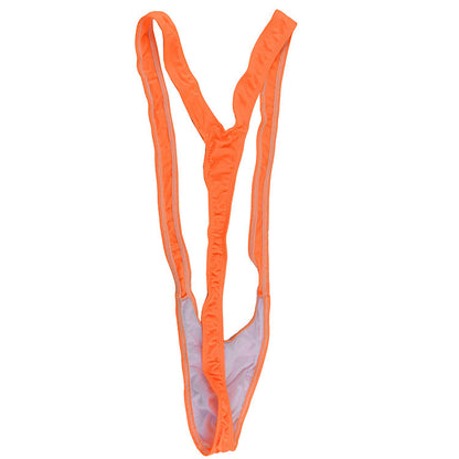 Bright Fluoro Sexy Men Mankini Thong One Piece Swimsuit