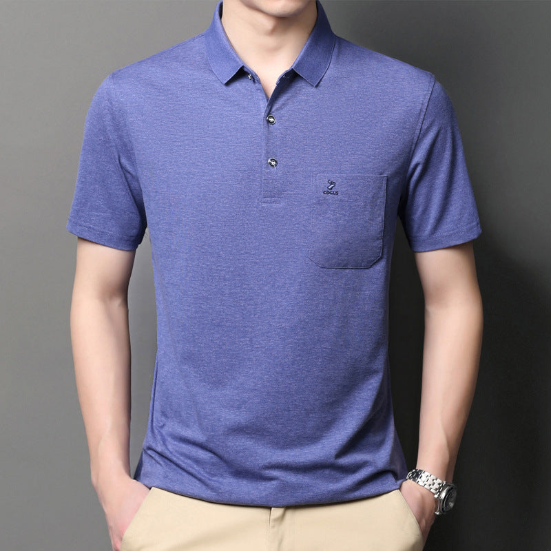 Short-sleeved Solid Color T-shirt Polo Shirt T-shirt