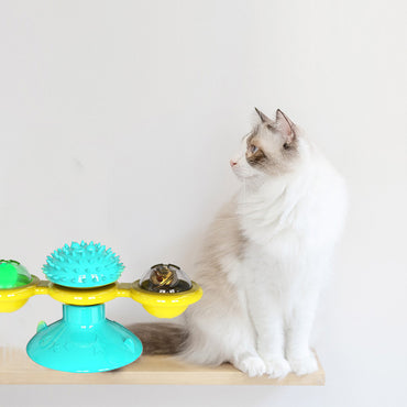 Cat Turntable Cat Windmill Toy Glödande Toy