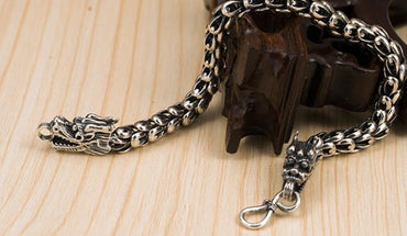 S925 silver djärvt dominerande armband för mäns kran